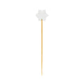 Pixy White Bamboo Snowflake Pick - 3 1/2" - 100 count box
