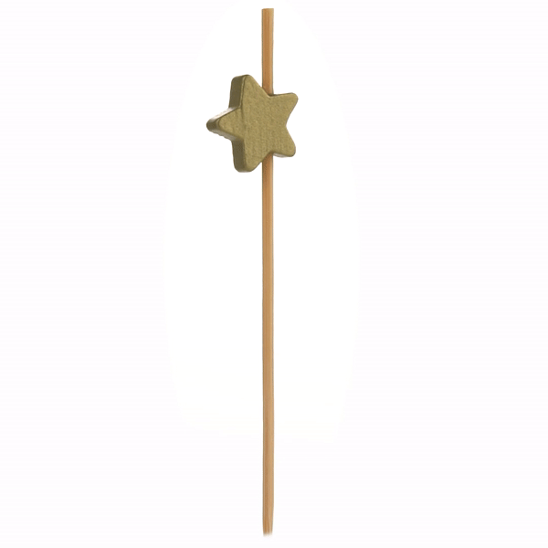Pixy Gold Bamboo Star Pick - 3 1/2" - 1000 count box