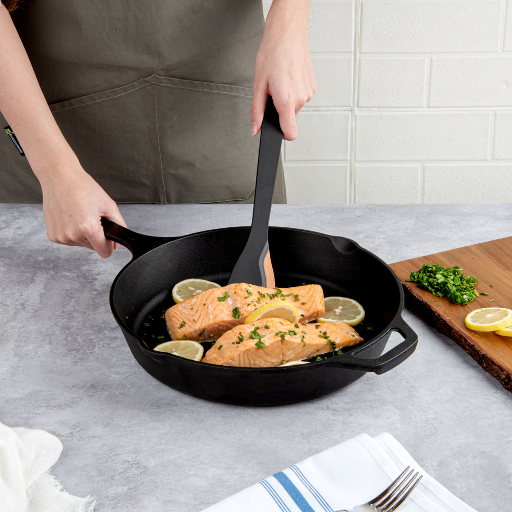 Nature Tek Black Wood Angled Spatula - 13" - 1 count box