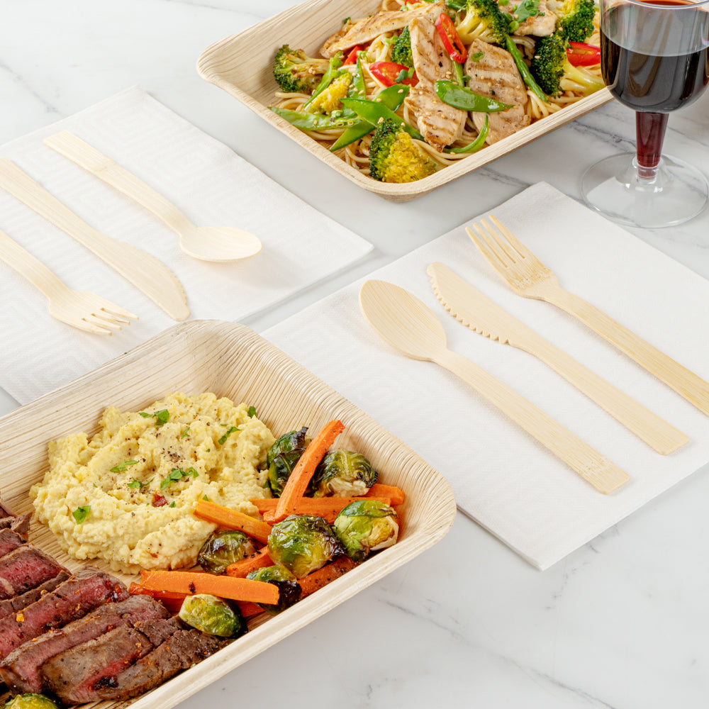 Bambuddha Natural Bamboo Disposable Spoon - Retail Pack - 7" x 1 1/4" - 24 count box