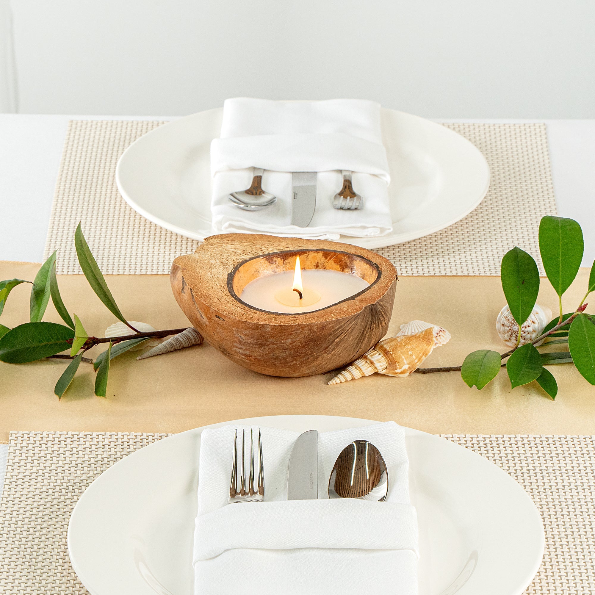 Coco Casa Handmade Coconut Shell Husk Candle - Spring Hydrangea - 6 1/2" x 6 1/2" x 2 1/2" - 1 count box