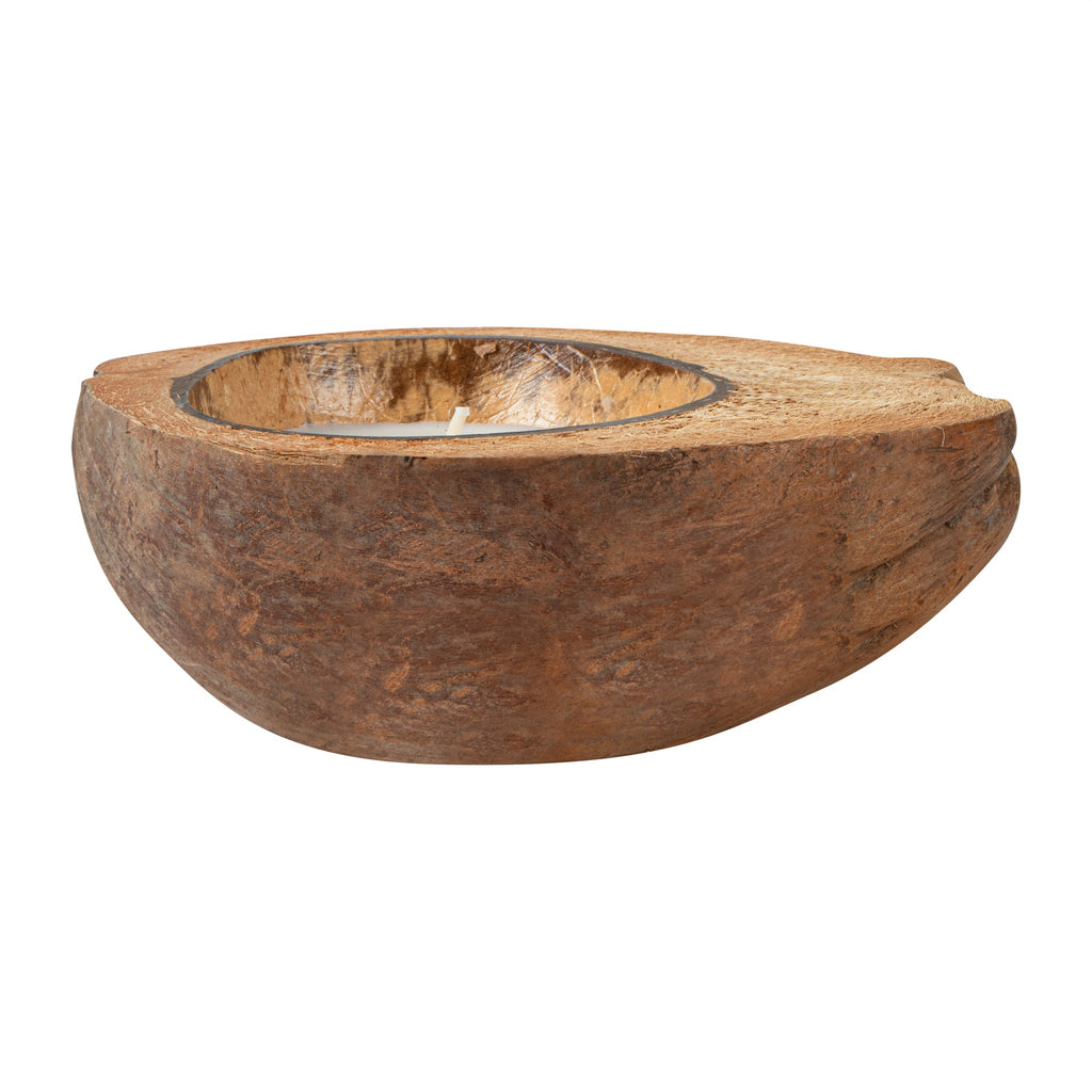 Coco Casa Handmade Coconut Shell Husk Candle - Spring Hydrangea - 6 1/2" x 6 1/2" x 2 1/2" - 10 count box