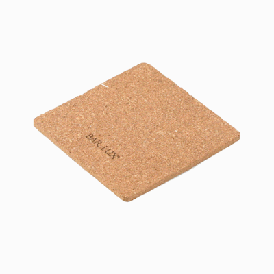 Bar Lux Square Cork Coaster - 4" x 4" - 20 count box
