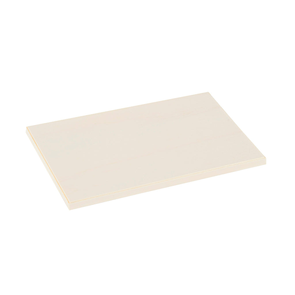 Taipei Rectangle Natural Poplar Lid - Fits 25 oz Bento Box - 100 count box