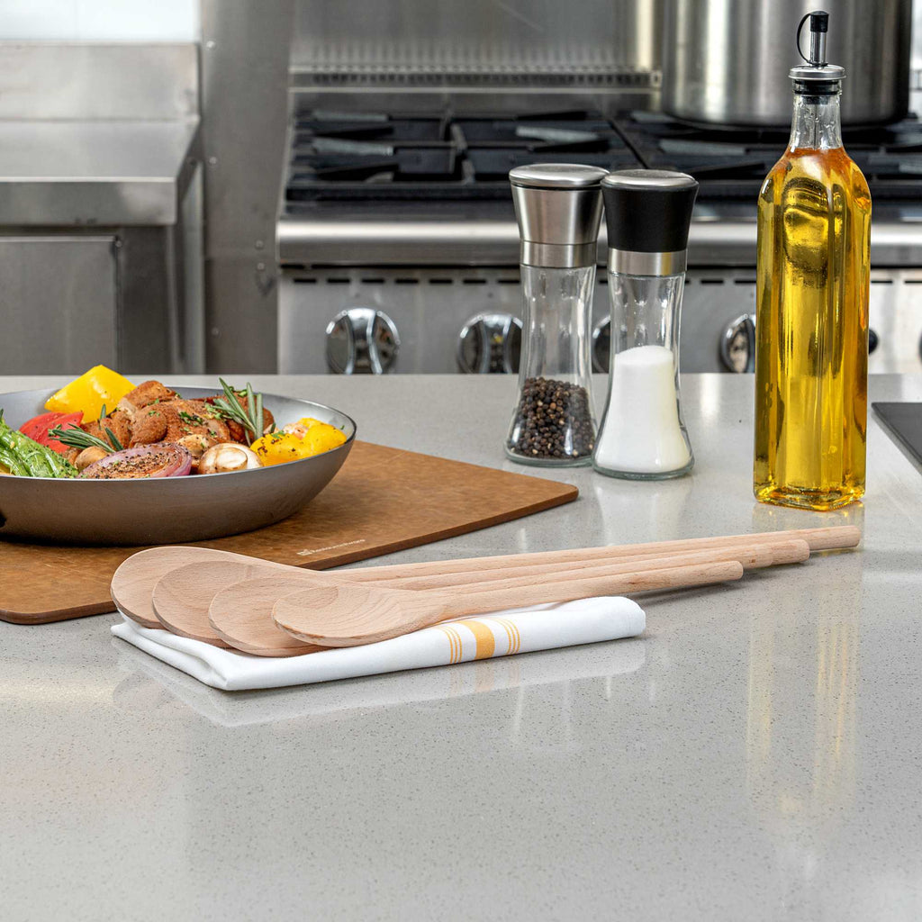 Nature Tek 4-Piece Beechwood Wooden Spoon Set - 1 count box