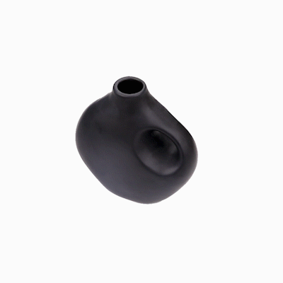 Table Art Black Ceramic Jug Vase - 7'' x 3 1/4'' x 7'' - 1 count box