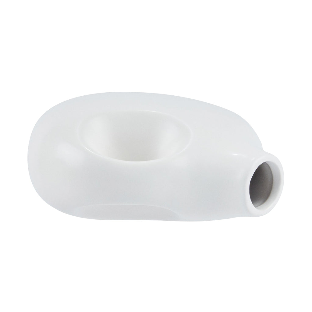 Table Art White Ceramic Jug Vase - 7'' x 3 1/4'' x 7'' - 1 count box