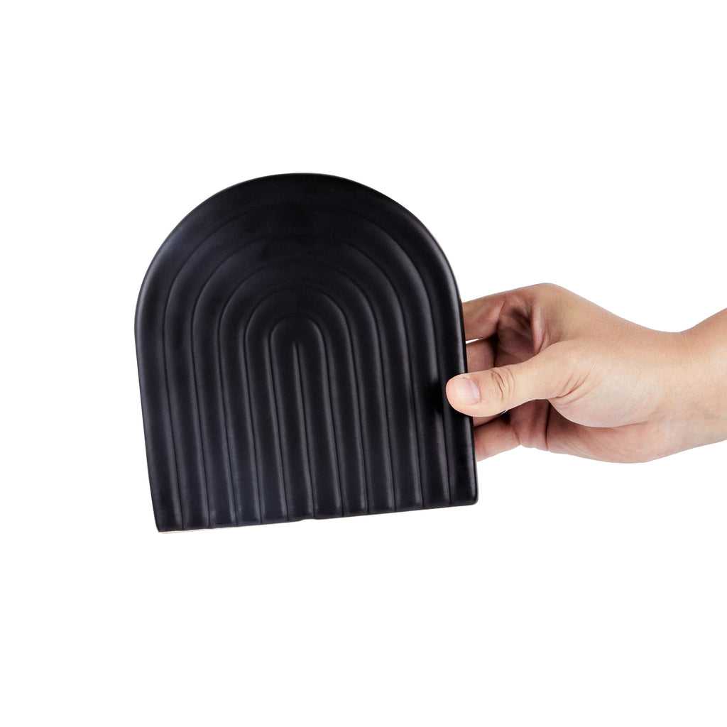 Table Art Black Ceramic Rainbow Vase - 6'' x 2'' x 6 1/4'' - 1 count box