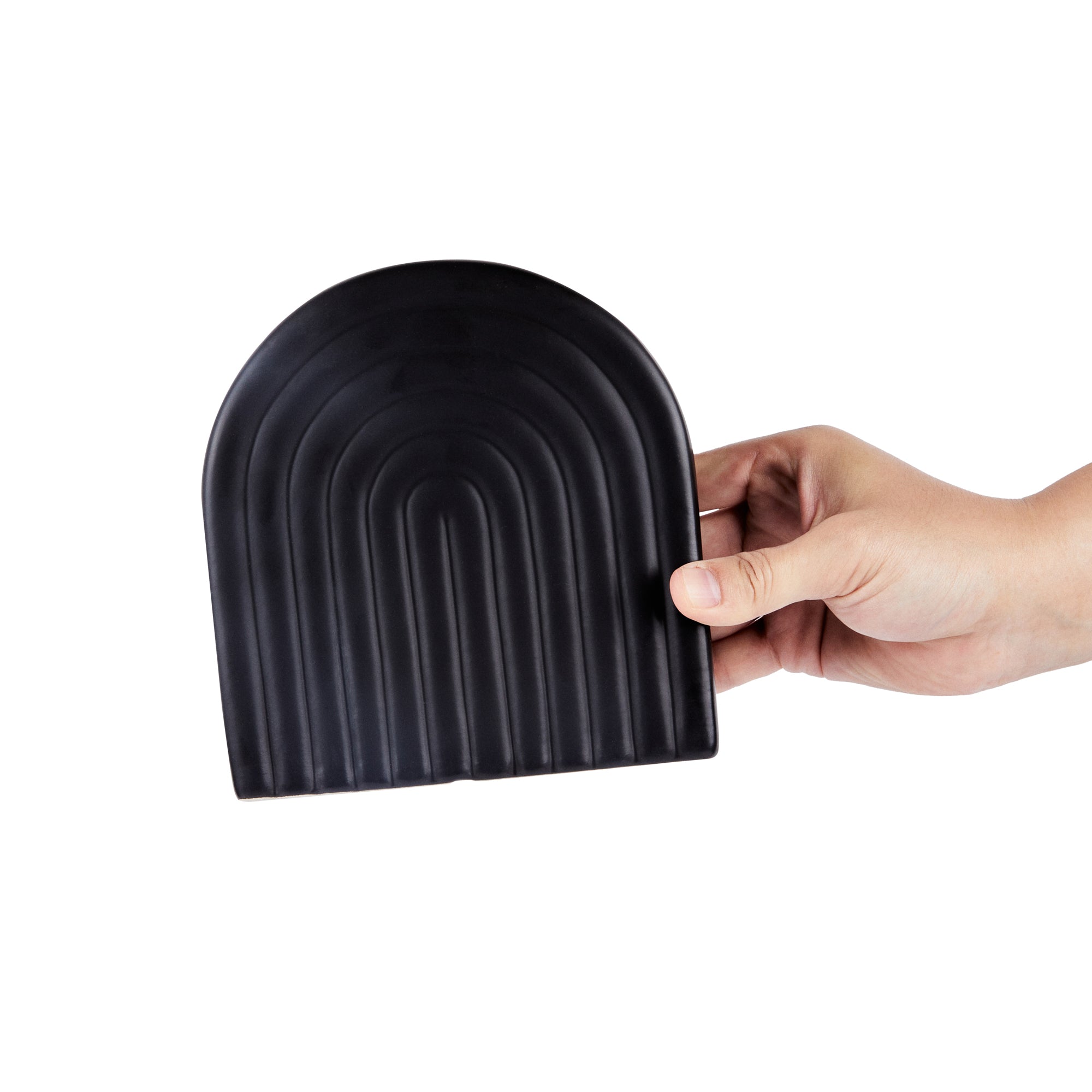 Table Art Black Ceramic Rainbow Vase - 6'' x 2'' x 6 1/4'' - 1 count box
