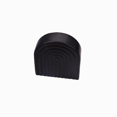 Table Art Black Ceramic Rainbow Vase - 6'' x 2'' x 6 1/4'' - 1 count box