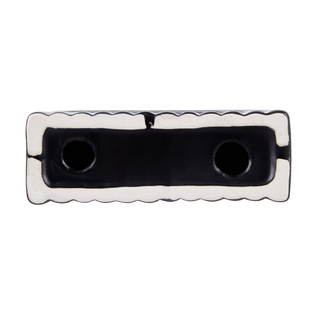 Table Art Black Ceramic Rainbow Vase - 6'' x 2'' x 6 1/4'' - 1 count box
