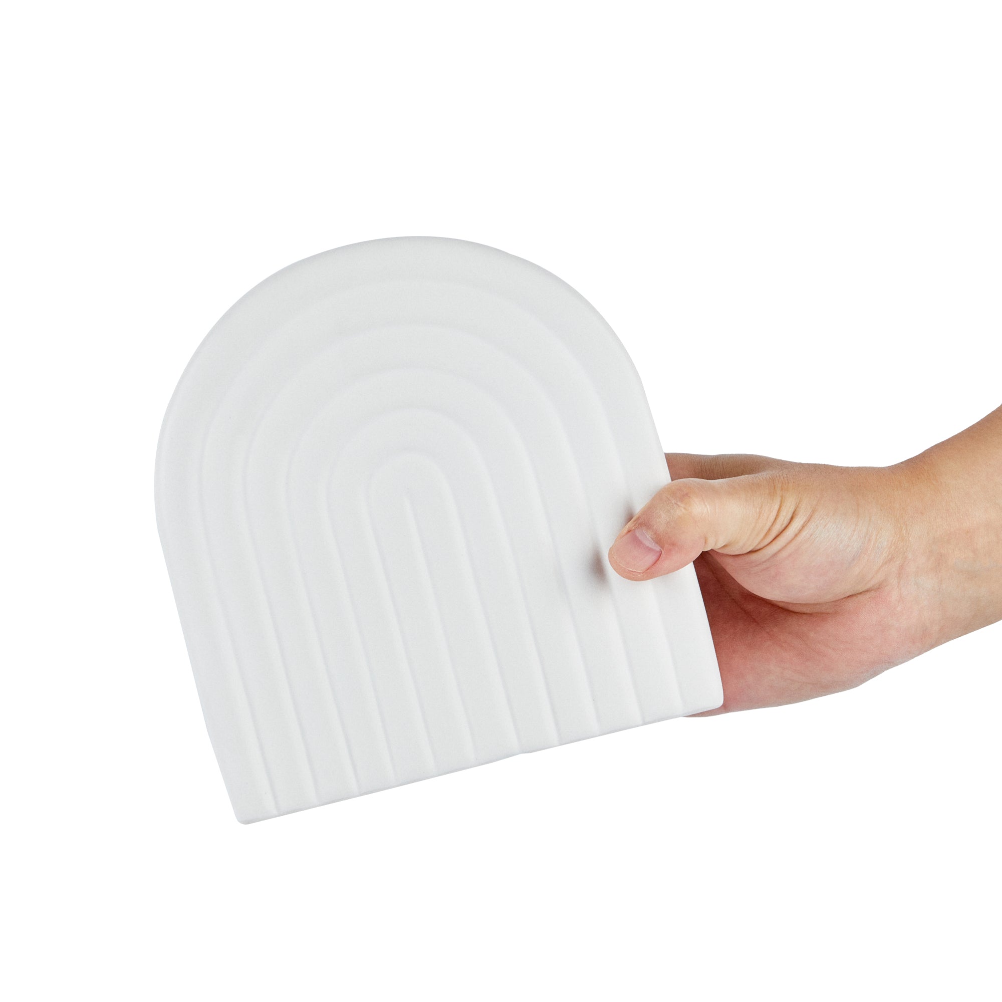 Table Art White Ceramic Rainbow Vase - 6'' x 2'' x 6 1/4'' - 1 count box