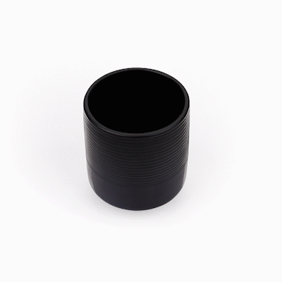 Table Art Black Ceramic Tea Cup Vase - 4 1/2'' x 4 1/2'' x 5'' - 1 count box