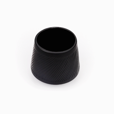 Table Art Black Ceramic Tea Cup Vase - 6'' x 6'' x 5 1/2'' - 1 count box