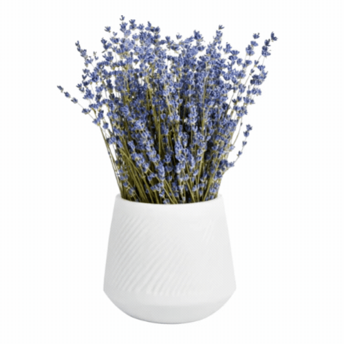 Table Art White Ceramic Tea Cup Vase - 6'' x 6'' x 5 1/2'' - 1 count box