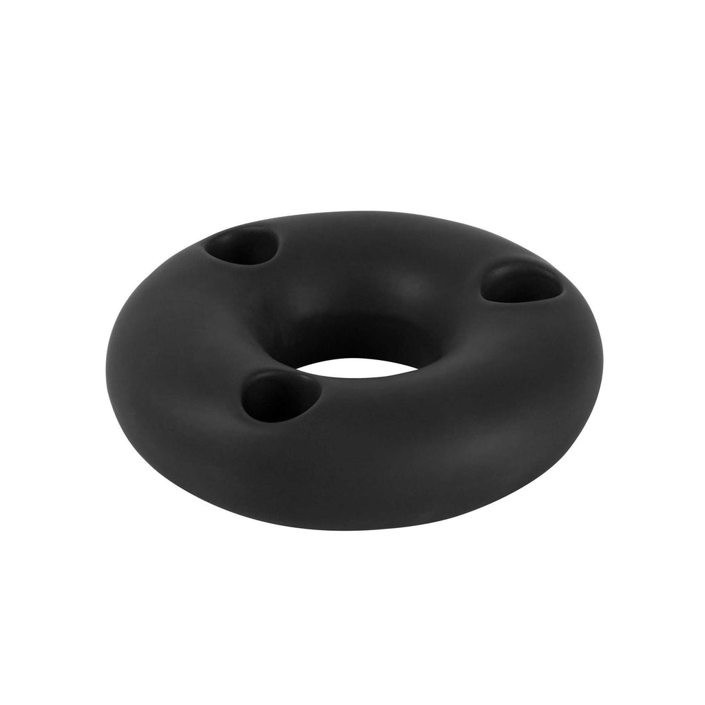 Table Art Black Ceramic Ring Vase - 6'' x 6'' x 1 3/4'' - 1 count box
