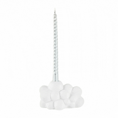 Table Art White Ceramic Bubble Vase - 6 1/2'' x 4'' x 4'' - 1 count box