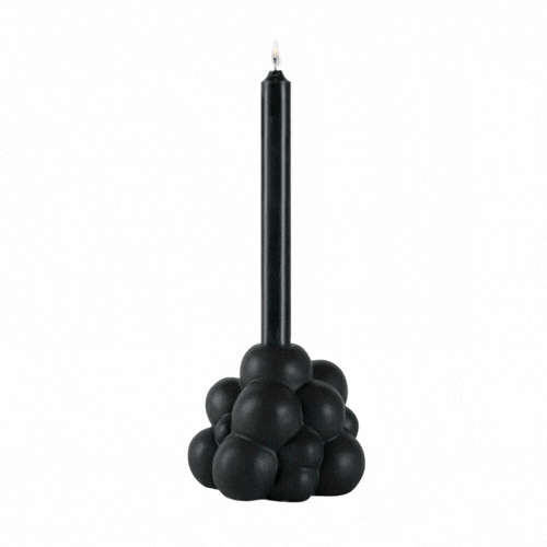 Table Art Black Ceramic Bubble Vase - 5'' x 5'' x 4 1/4'' - 1 count box