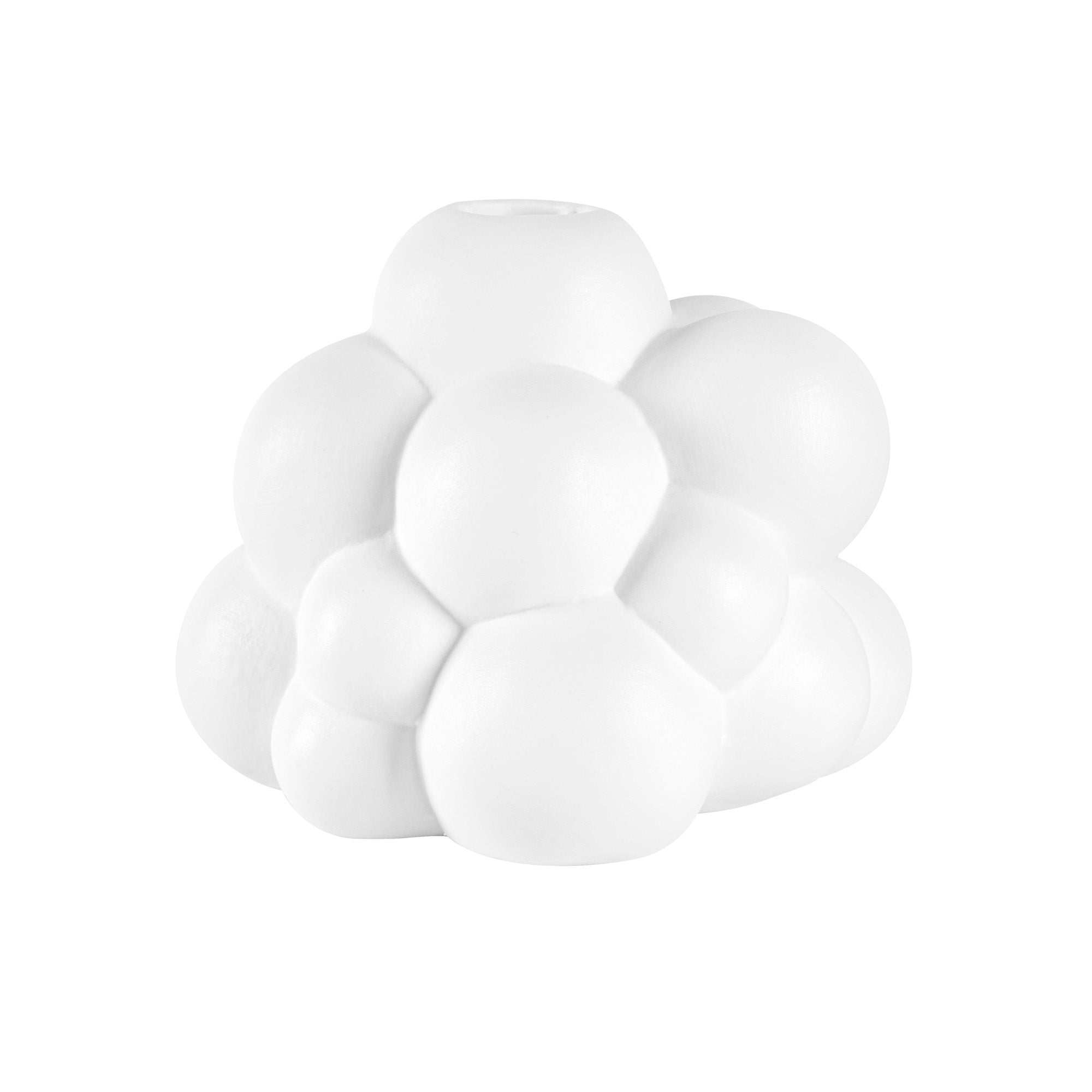 Table Art White Ceramic Bubble Vase - 5'' x 5'' x 4 1/4'' - 1 count box