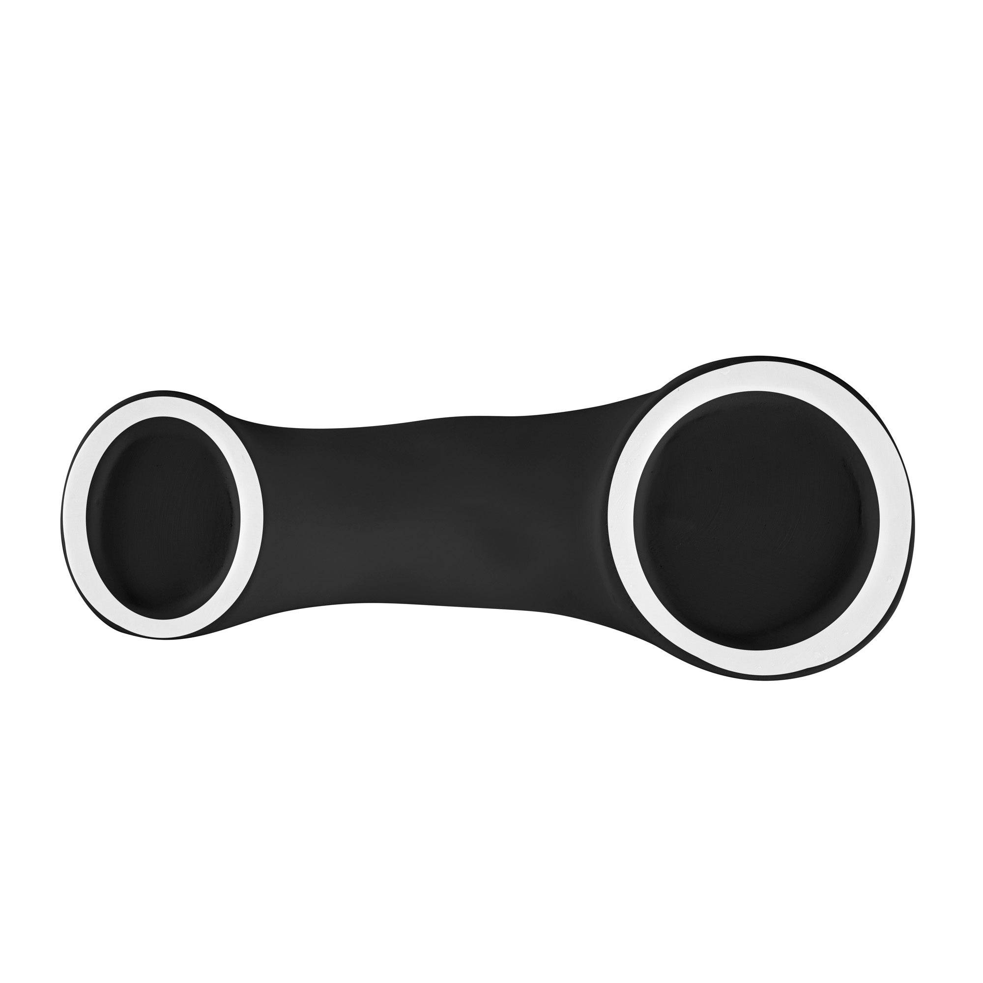 Table Art Black Ceramic Soft Arch Vase - 9'' x 3 1/4'' x 8'' - 1 count box