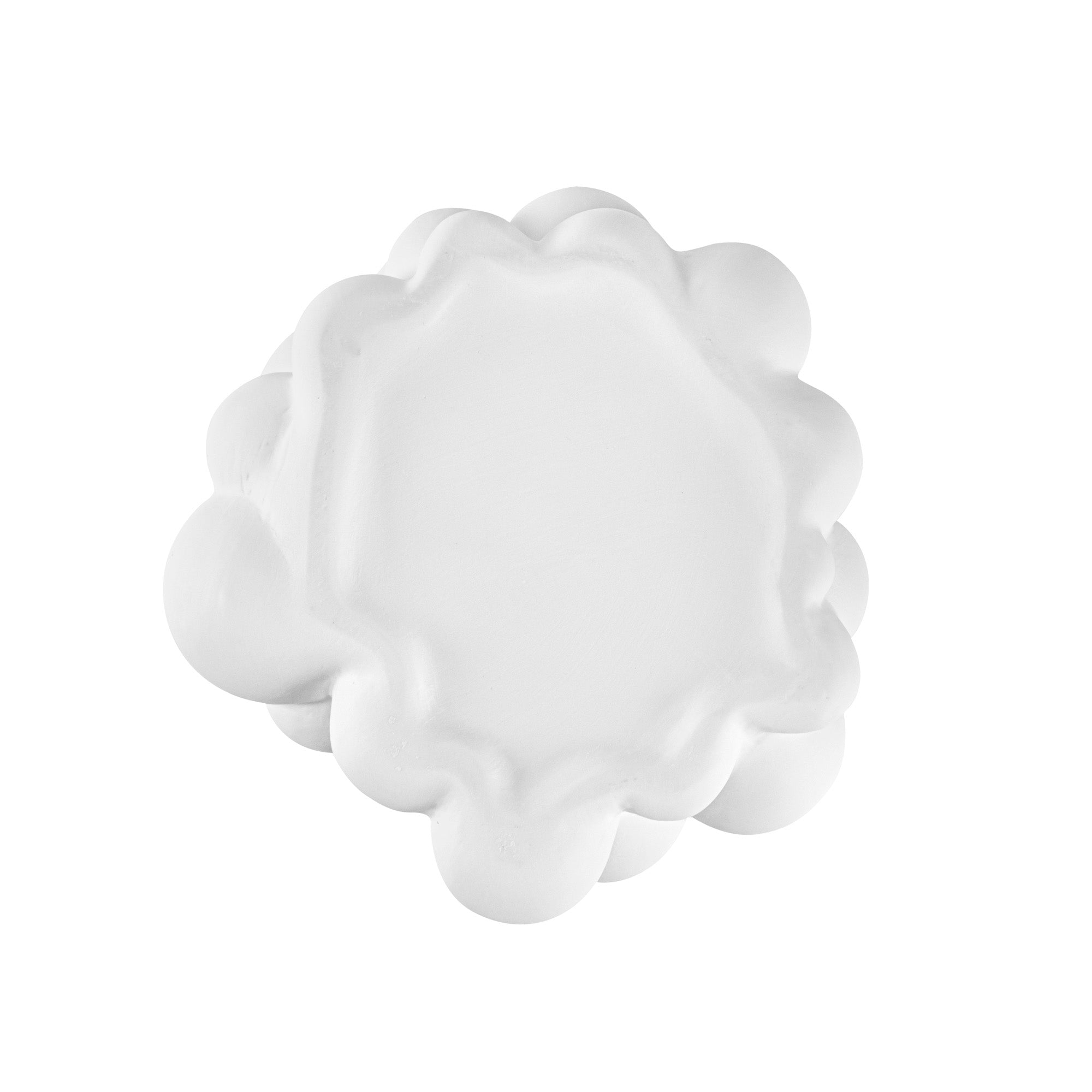 Table Art White Ceramic Cylinder Bubble Vase - 6'' x 5 3/4'' x 6 1/2'' - 1 count box