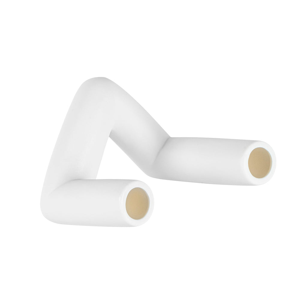 Table Art Rectangle White Ceramic Abstract Vase - 6 1/4'' x 5'' x 6'' - 1 count box