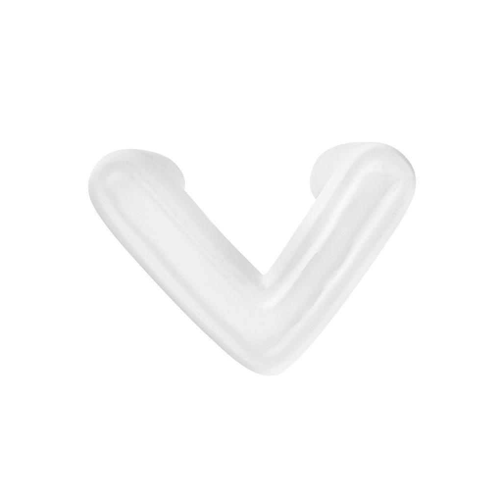 Table Art Rectangle White Ceramic Abstract Vase - 6 1/4'' x 5'' x 6'' - 1 count box