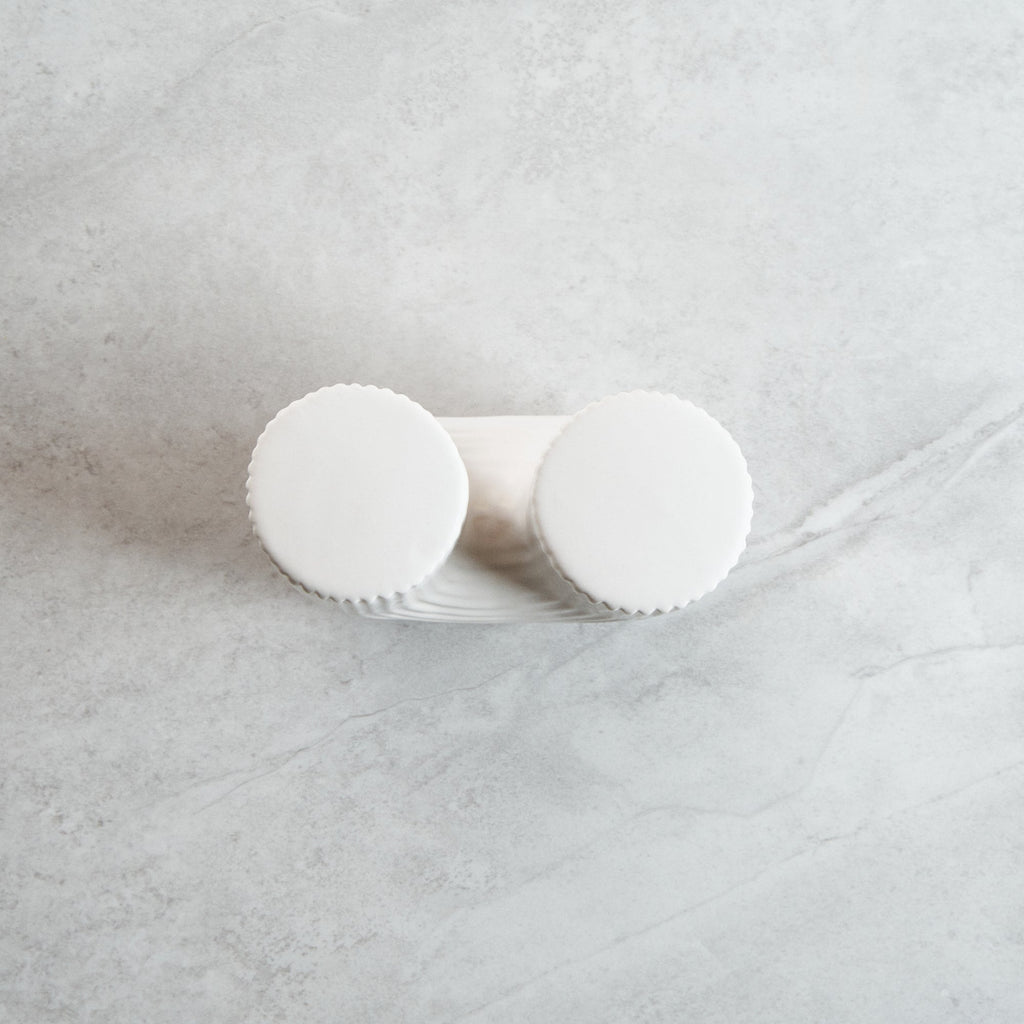 Table Art White Ceramic U-Shaped Vase - 5 3/4'' x 2 3/4'' x 5 1/2'' - 1 count box