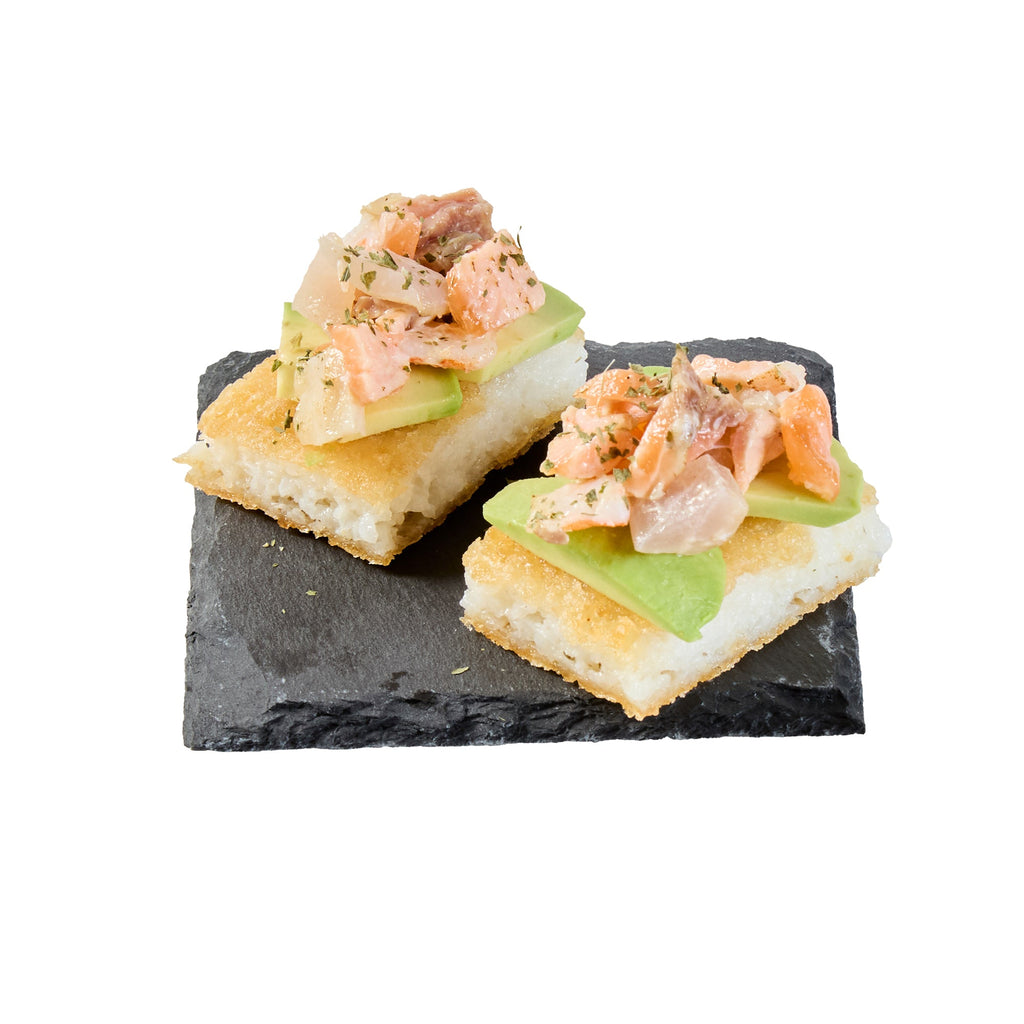 Stone Tek Square Black Slate Appetizer / Tasting Plate - 4" x 4" - 10 count box