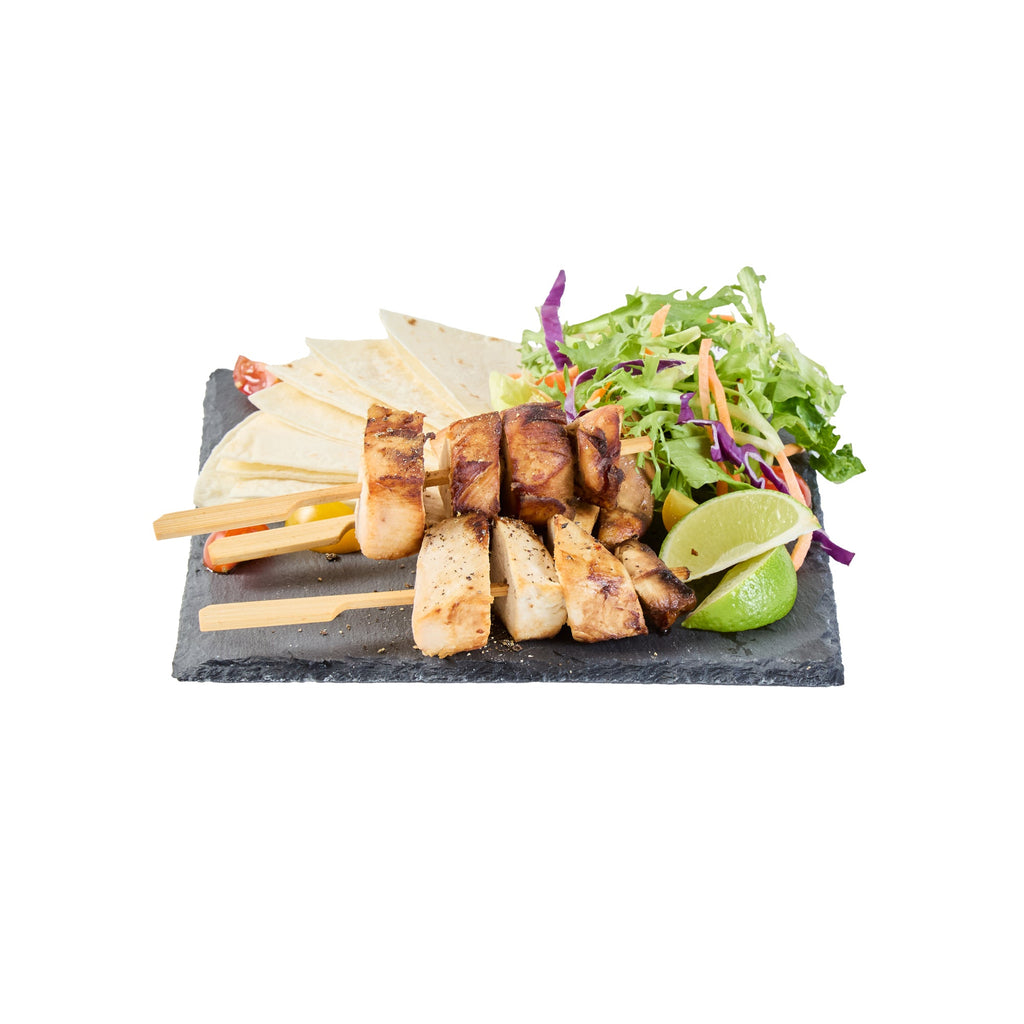 Stone Tek Square Black Slate Serving Plate - 8" x 8" - 10 count box