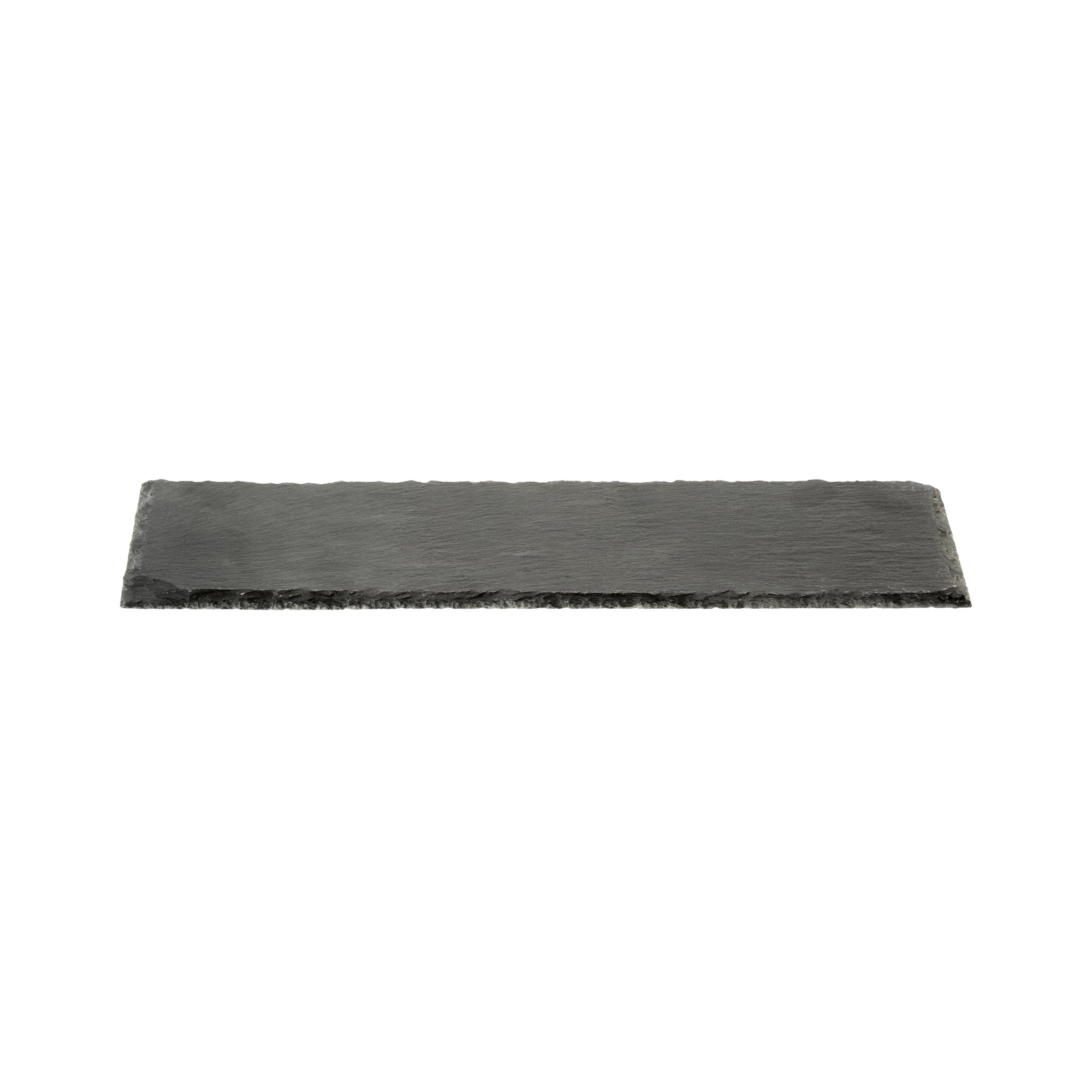 Stone Tek Rectangle Black Slate Serving Tray - 11 3/4" x 4" - 4 count box