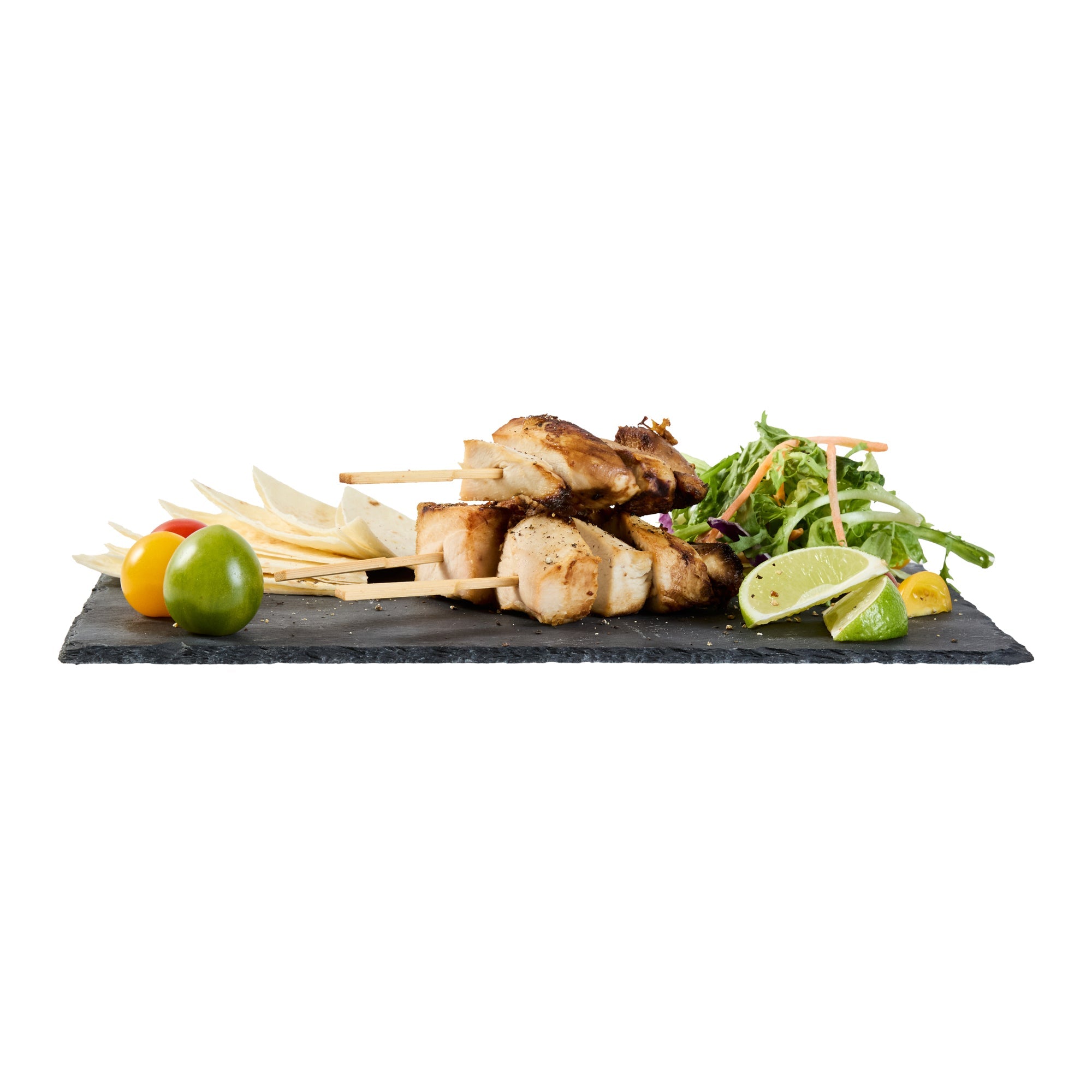 Stone Tek Rectangle Black Slate Serving Tray - 11 3/4" x 7 3/4" - 4 count box