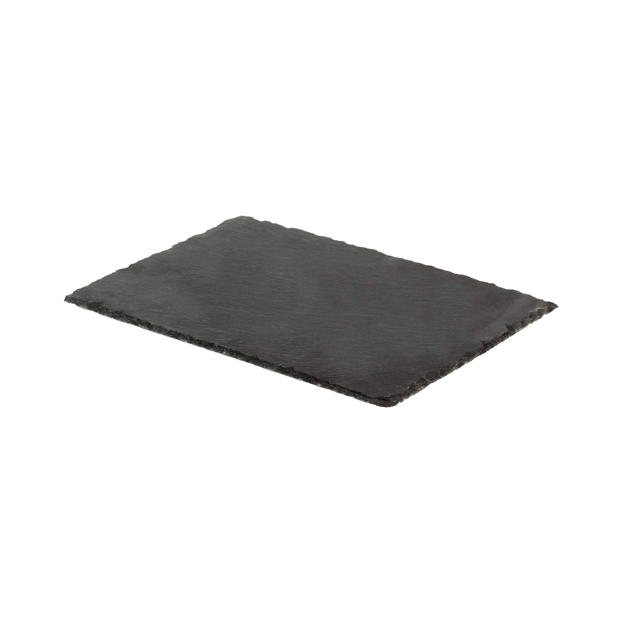 Stone Tek Rectangle Black Slate Serving Tray - 11 3/4" x 7 3/4" - 4 count box
