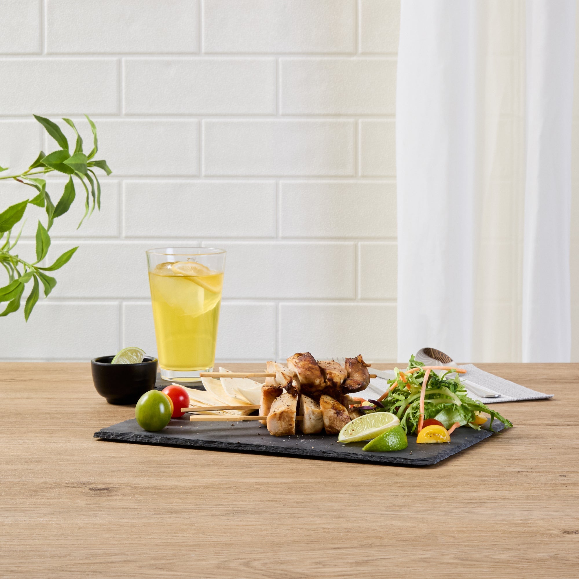 Stone Tek Rectangle Black Slate Serving Tray - 11 3/4" x 7 3/4" - 4 count box