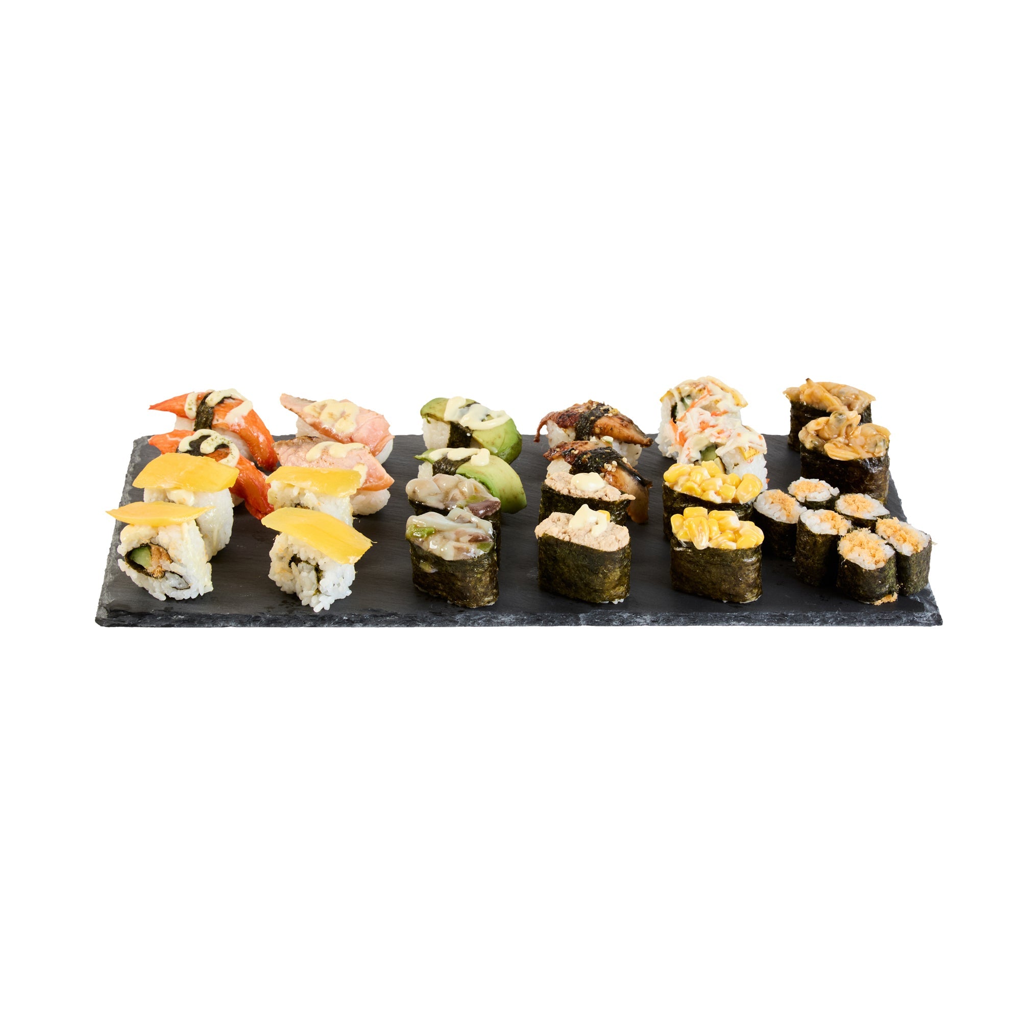 Stone Tek Rectangle Black Slate Serving Tray - 15 3/4" x 7 3/4" - 4 count box