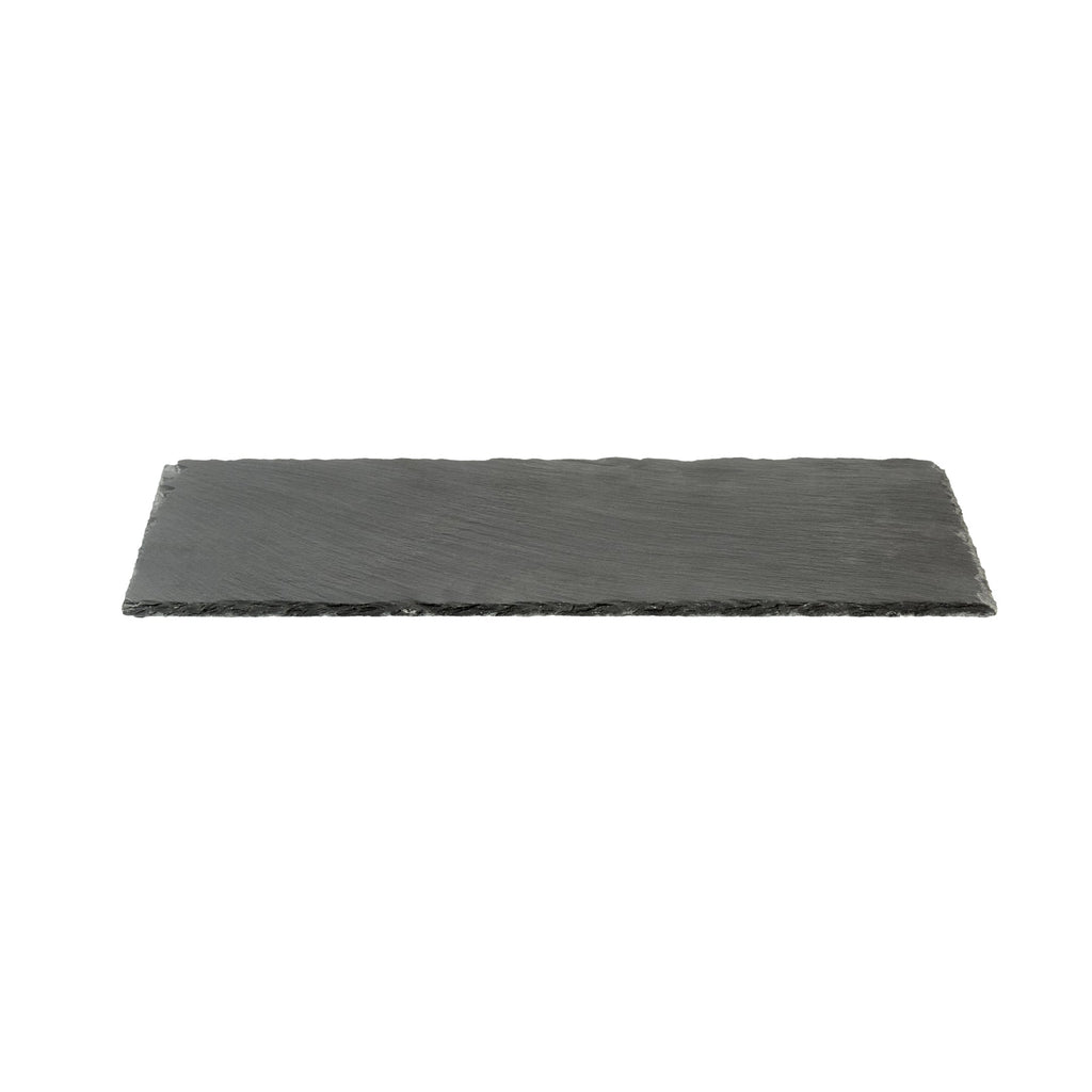 Stone Tek Rectangle Black Slate Serving Tray - 15 3/4" x 7 3/4" - 4 count box