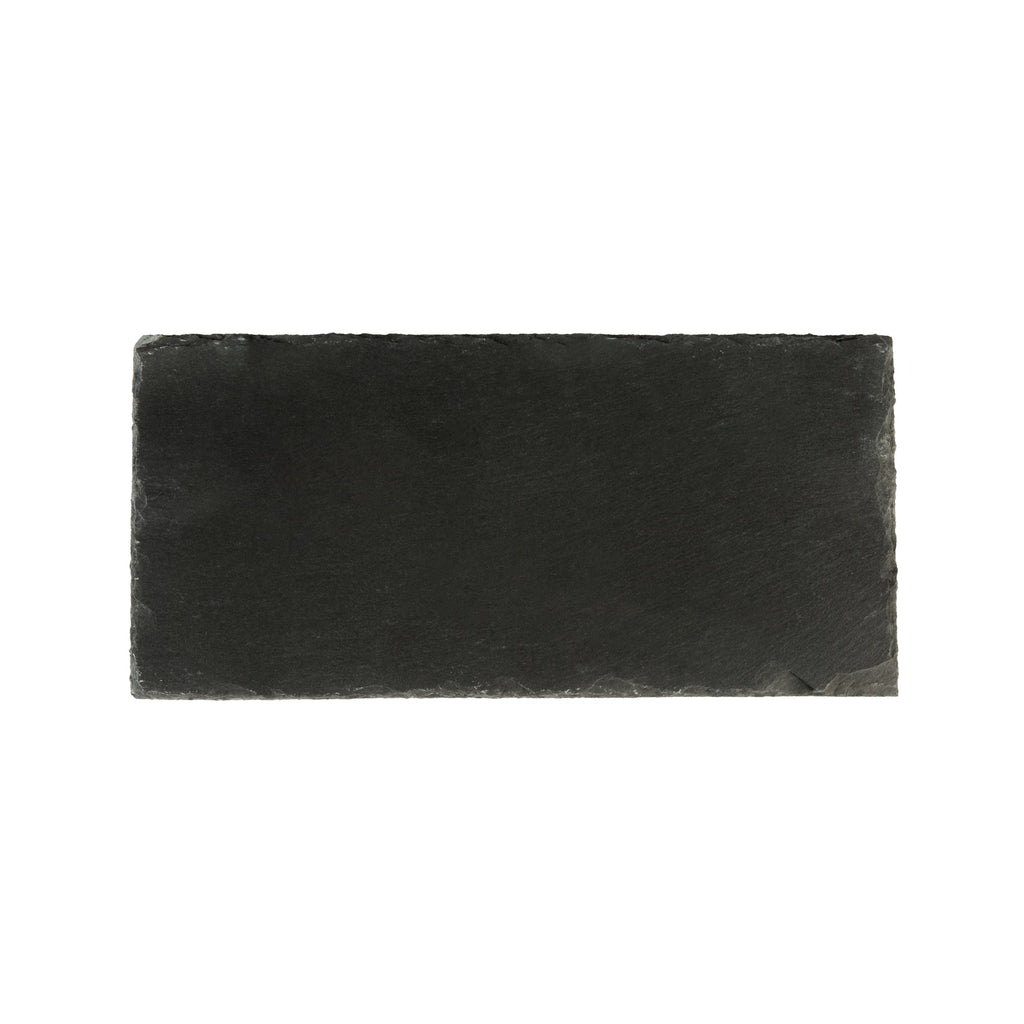 Stone Tek Rectangle Black Slate Serving Plate - 9 3/4" x 4 3/4" - 4 count box