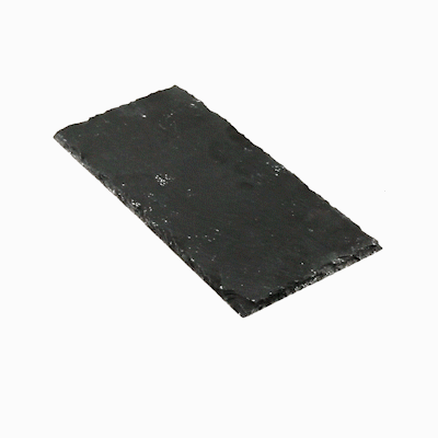 Stone Tek Rectangle Black Slate Serving Plate - 9 3/4" x 4 3/4" - 4 count box