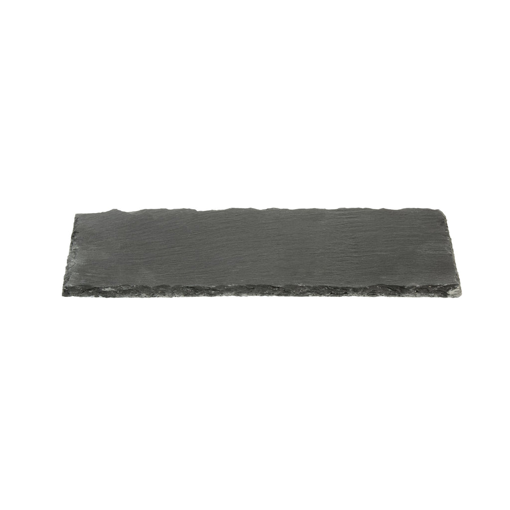 Stone Tek Rectangle Black Slate Serving Plate - 9 3/4" x 4 3/4" - 4 count box