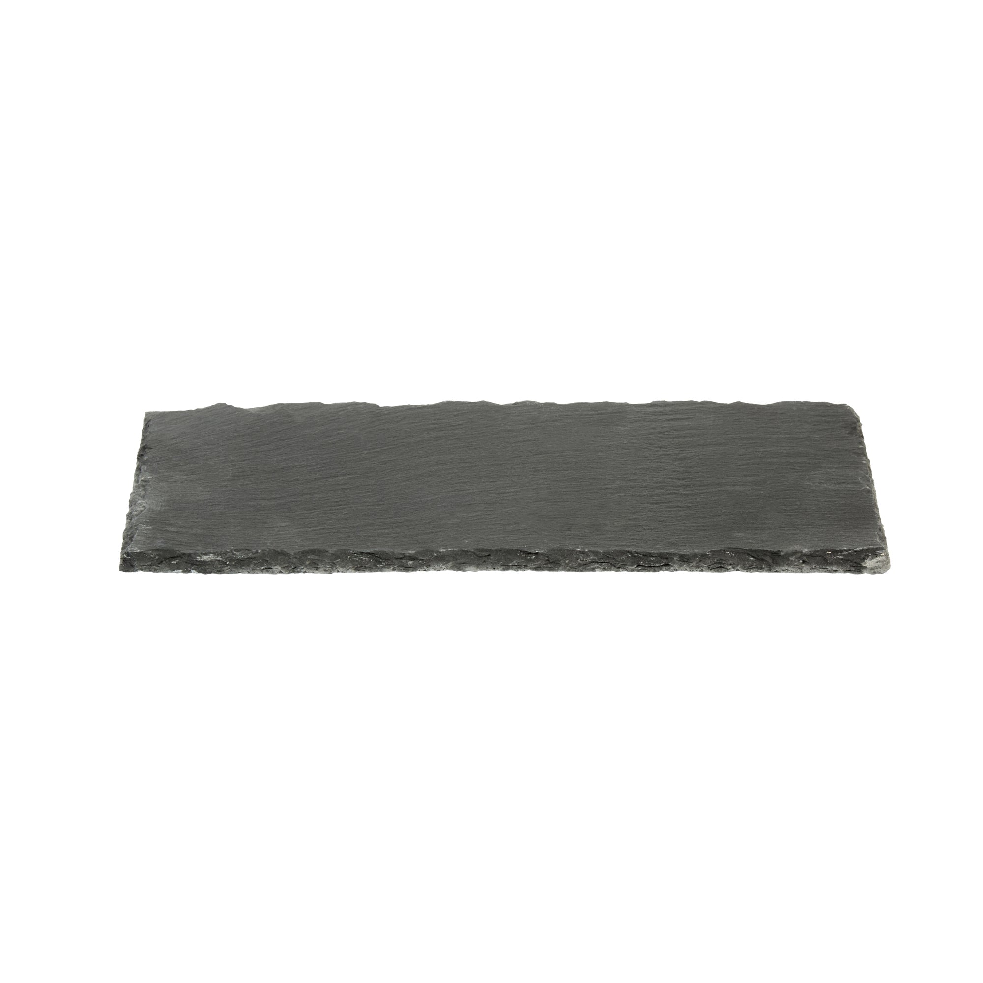 Stone Tek Rectangle Black Slate Serving Plate - 9 3/4" x 4 3/4" - 4 count box