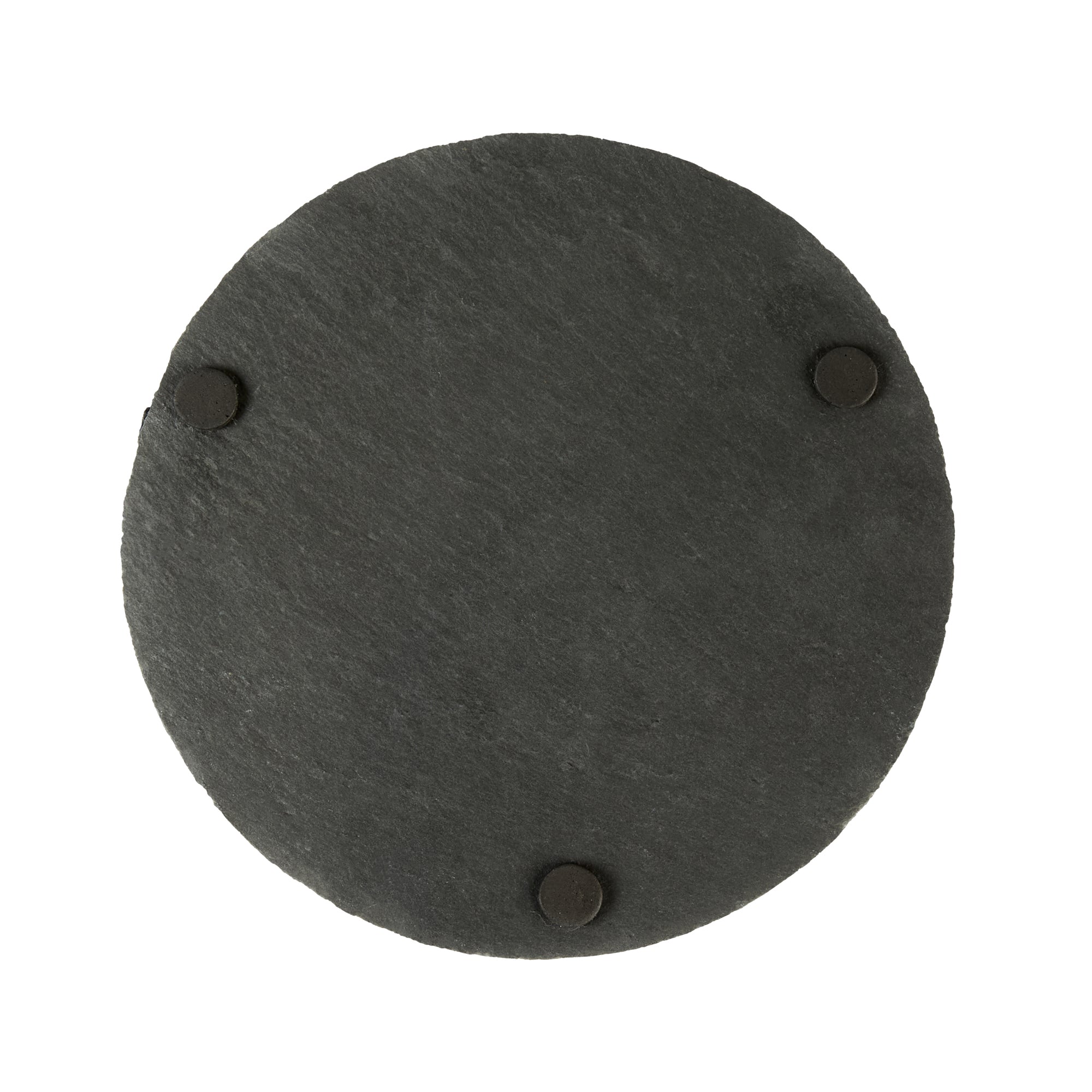Stone Tek Round Black Slate Serving Plate - 7 3/4" x 7 3/4" - 10 count box