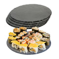 Stone Tek Round Black Slate Serving Plate - 9 3/4" x 9 3/4" - 1 count box