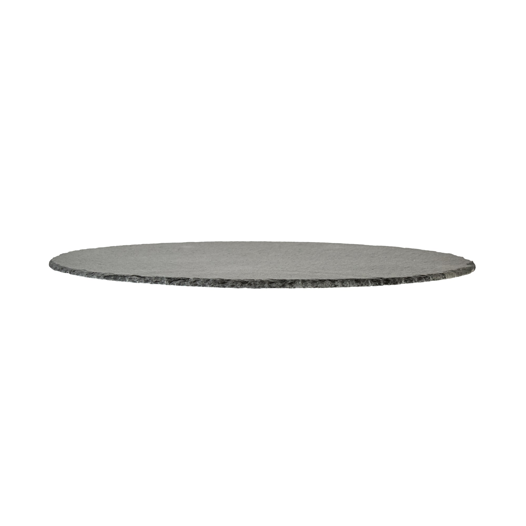 Stone Tek Round Black Slate Serving Tray - 11 3/4" x 11 3/4" - 4 count box