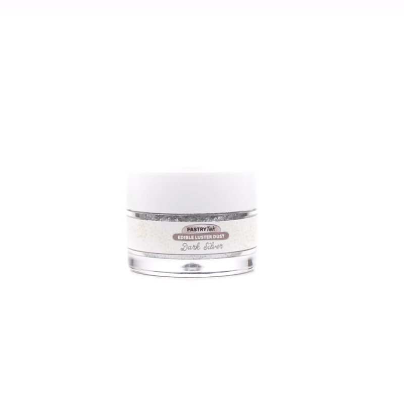 Pastry Tek 5g Dark Silver Edible Luster Dust - Food Grade - 1 count box