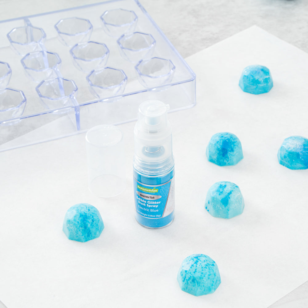 Pastry Tek 5g Electric Blue Edible Glitter Dust Spray - 1 count box