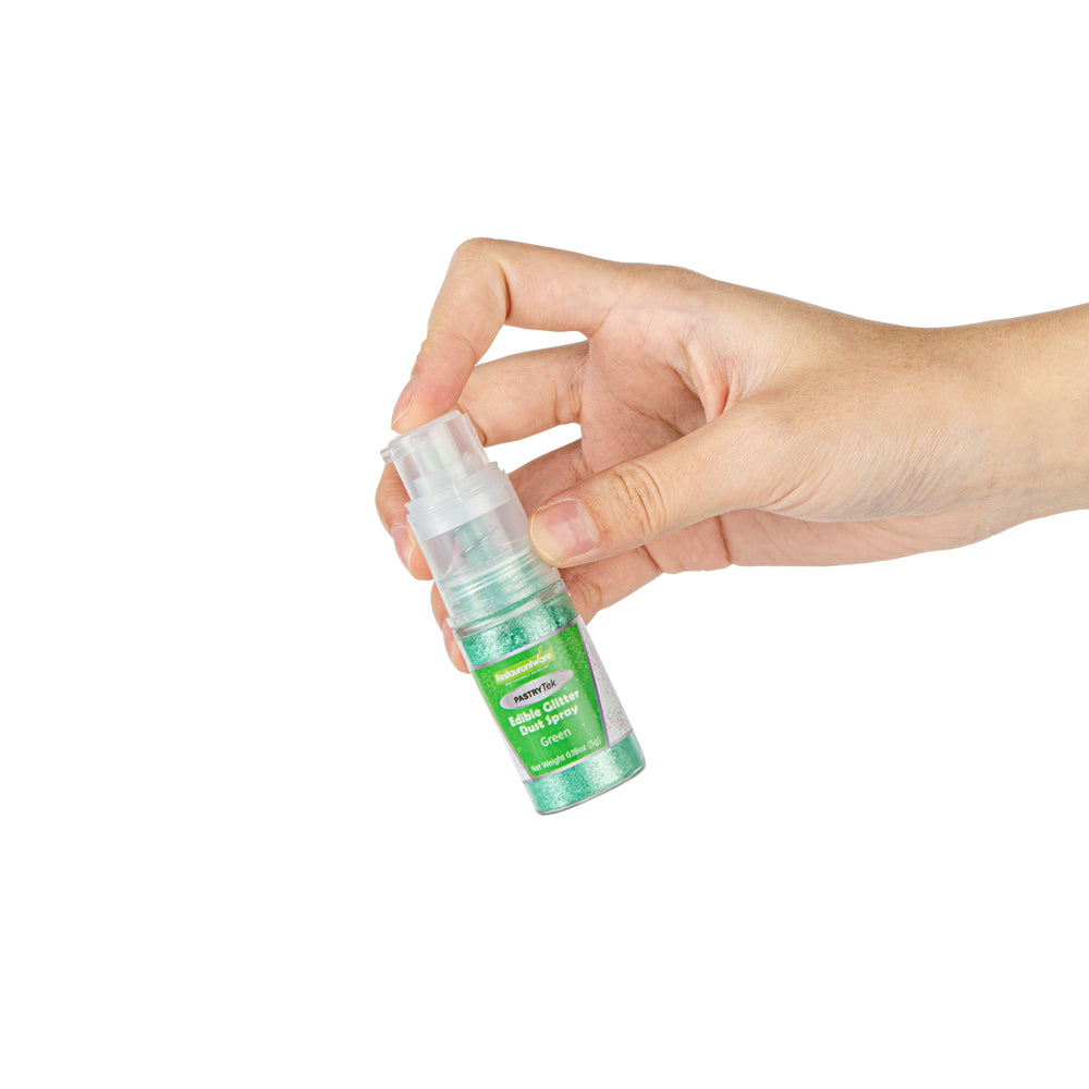 Pastry Tek 5g Green Edible Glitter Dust Spray - 1 count box