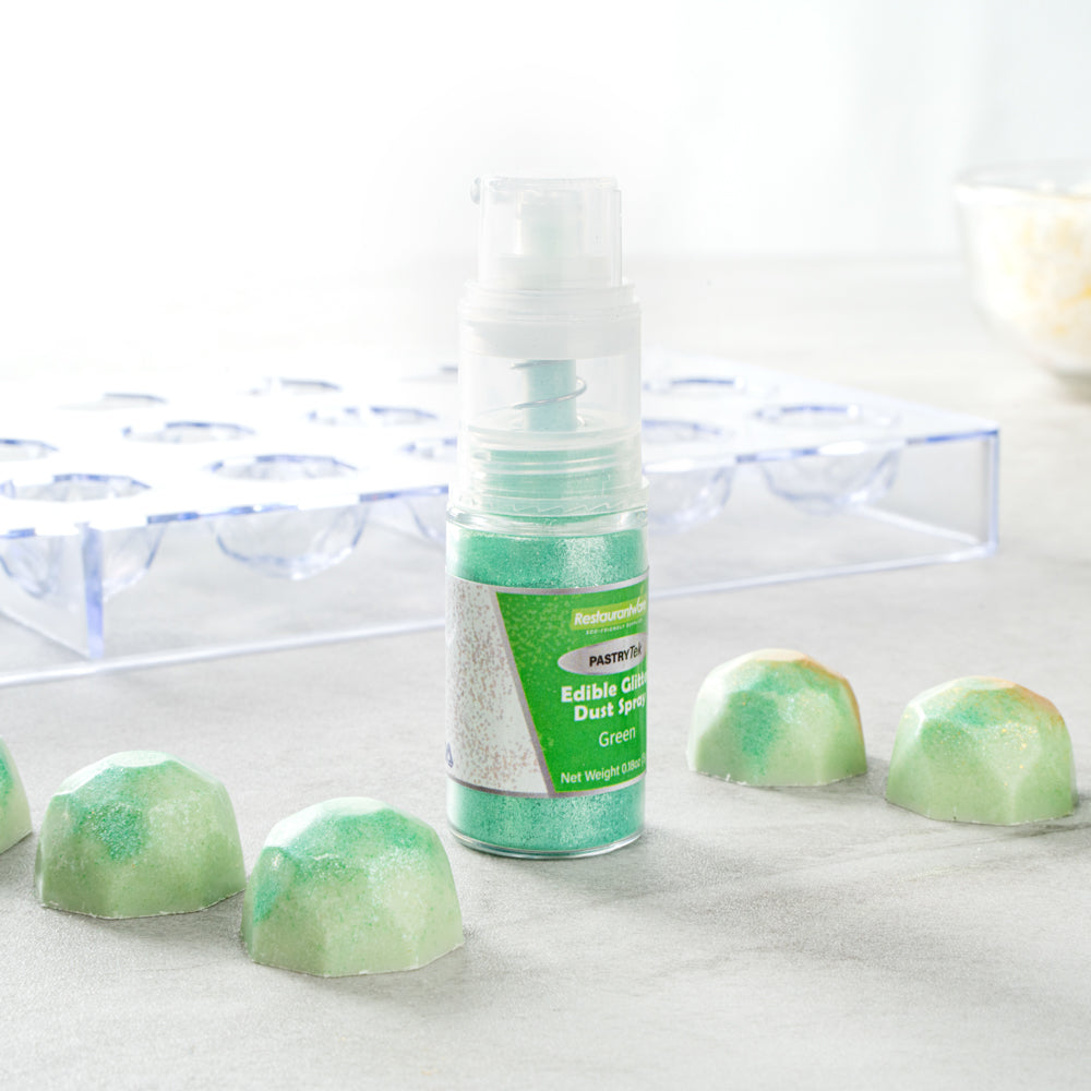 Pastry Tek 5g Green Edible Glitter Dust Spray - 1 count box