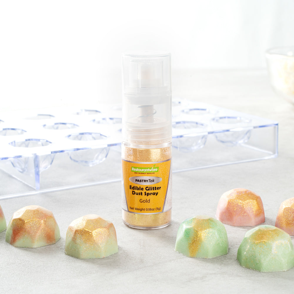 Pastry Tek 5g Gold Edible Glitter Dust Spray - 1 count box