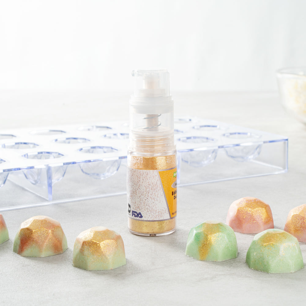 Pastry Tek 5g Gold Edible Glitter Dust Spray - 1 count box