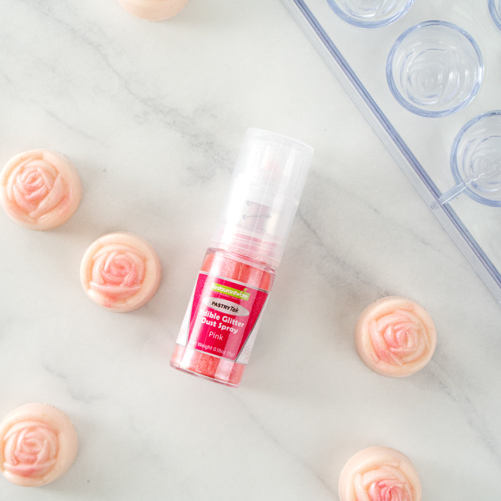 Pastry Tek 5g Pink Edible Glitter Dust Spray - 1 count box